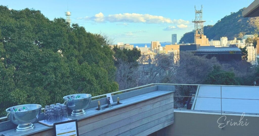 ふふ熱海の展望デッキ